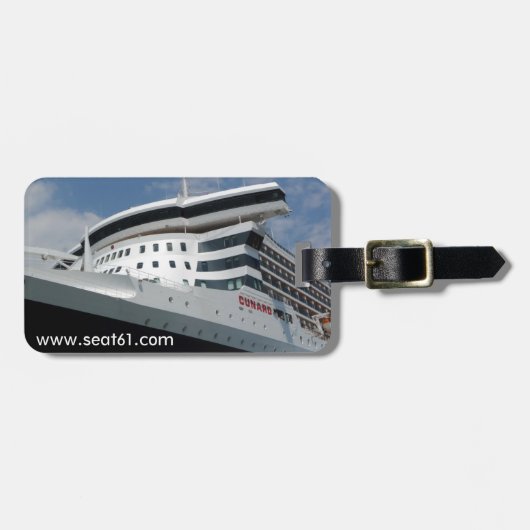 Étiquette À Bagage Étiquette de bagage de Seat61 Queen Mary 2 (Devant horizontal)