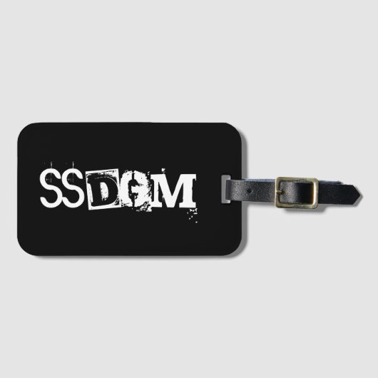 Étiquette À Bagage Étiquette de bagage de SSDGM (Devant Horizontal)