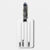 Étiquette À Bagage Étiquette de bagage de symbole d'ours de drapeau (Dos Vertical)