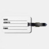 Étiquette À Bagage Étiquette de bagage de symbole d'ours de drapeau (Dos horizontal)