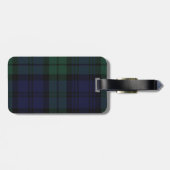 Étiquette À Bagage Étiquette de bagage de Tartan Plaid de surveillanc (Dos horizontal)