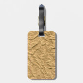 Étiquette À Bagage Étiquette de bagage de texture de papier (Dos Vertical)