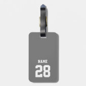 Étiquette À Bagage Étiquette de bagage de thème de hockey sur glace (Dos Vertical)