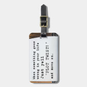 Étiquette À Bagage Étiquette de bagage "de torsion de complot" (Devant Vertical)