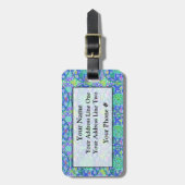 Étiquette À Bagage Étiquette de bagage de tortue de mer verte (Devant Vertical)