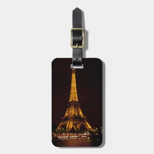 Étiquette À Bagage Étiquette de bagage de Tour Eiffel (Devant Vertical)