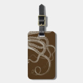 Étiquette À Bagage Étiquette de bagage de triptyque de poulpe (Devant Vertical)