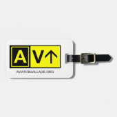 Étiquette À Bagage Étiquette de bagage de village d'aviation de (Devant horizontal)