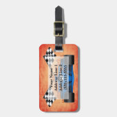 Étiquette À Bagage Étiquette de bagage de voiture de course (Devant Vertical)