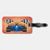 Étiquette À Bagage Étiquette de bagage de voiture de course (Dos horizontal)
