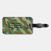 Étiquette À Bagage Étiquette de bagage de voyage de conception de (Dos horizontal)