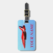 Étiquette À Bagage Étiquette de bagage de voyage de jets (Devant Vertical)