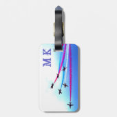 Étiquette À Bagage Étiquette de bagage de voyage de jets (Dos Vertical)