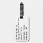 Étiquette À Bagage Étiquette de bagage de voyage d'Hawaï de bande (Dos Vertical)