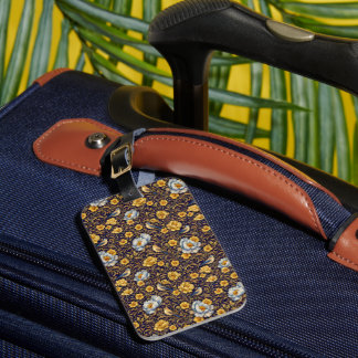 Étiquette À Bagage Étiquette de bagage de voyage florale