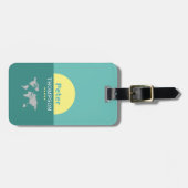 Étiquette À Bagage étiquette de bagage de voyage international avec n (Devant horizontal)