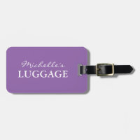 étiquette de bagage de voyage personnalisée lavand