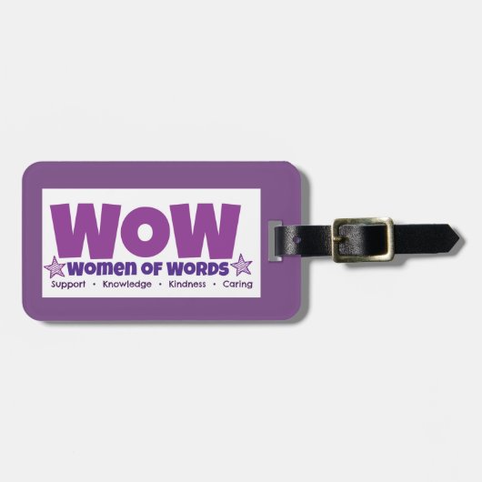 Étiquette À Bagage Étiquette de bagage de wow (Devant horizontal)