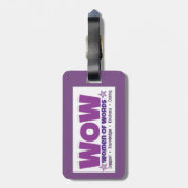 Étiquette À Bagage Étiquette de bagage de wow (Dos Vertical)