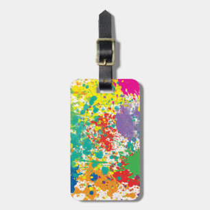Étiquette À Bagage Étiquette de bagage d'éclaboussure de peinture de