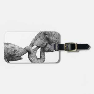 Étiquette À Bagage Étiquette de bagage d'éléphants africains