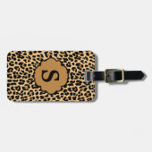 Étiquette À Bagage Étiquette de bagage d'empreinte de léopard de (Devant horizontal)
