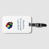 Étiquette À Bagage Étiquette de bagage d'empreinte de patte (Devant Horizontal)