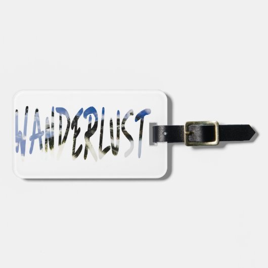 Étiquette À Bagage Étiquette de bagage d'envie de voyager (Devant horizontal)