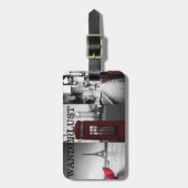 Étiquette À Bagage Étiquette de bagage d'envie de voyager (Devant Vertical)