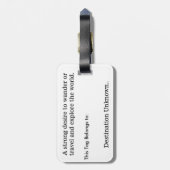 Étiquette À Bagage Étiquette de bagage d'envie de voyager (Dos Vertical)