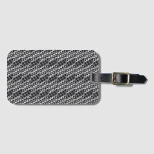 Étiquette À Bagage Étiquette de bagage designer noir et gris