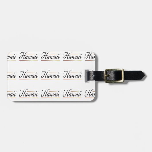 Étiquette À Bagage Étiquette de bagage d'Hawaï (Devant horizontal)