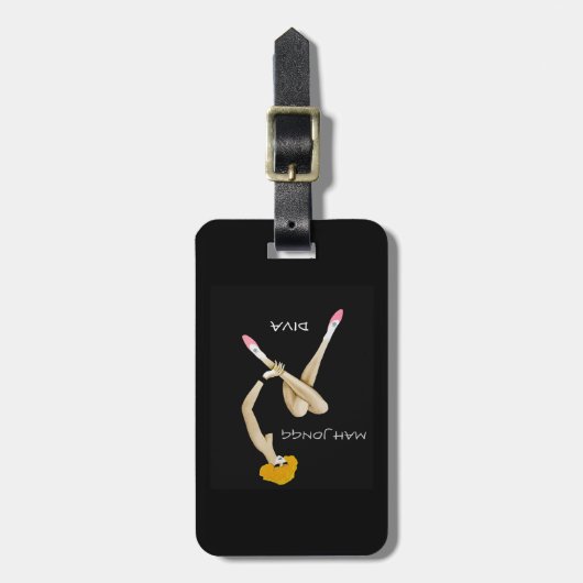 Étiquette À Bagage Étiquette de bagage d'heure-milliampère Jongg (Devant Vertical)