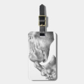 Étiquette À Bagage Étiquette de bagage d'hippopotame et de veau (Devant Vertical)