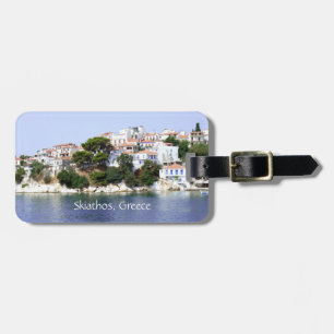 Étiquette À Bagage Étiquette de bagage d'île de Skiathos, Grèce