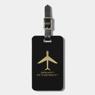 Étiquette À Bagage Étiquette de bagage d'image d'avion