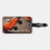 Étiquette À Bagage Étiquette de bagage d'instrument de musique de (Dos horizontal)