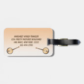 Étiquette À Bagage Étiquette de bagage d'instruments de musique de (Dos horizontal)