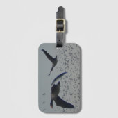 Étiquette À Bagage Étiquette de bagage d'oies de vol (Devant Vertical)