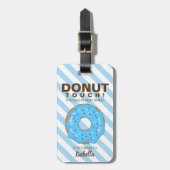 Étiquette À Bagage Étiquette de bagage Donut Bleu (Devant Vertical)