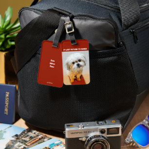 Étiquette À Bagage Étiquette de bagage double face pour chien Malshi