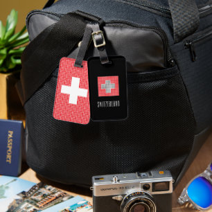 Étiquette À Bagage Étiquette de bagage Drapeau de la Suisse