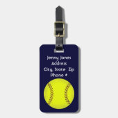 Étiquette À Bagage Étiquette de bagage du base-ball de Fastpitch (Devant Vertical)
