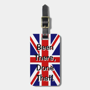 Étiquette À Bagage étiquette de bagage du drapeau britannique   Y a-t