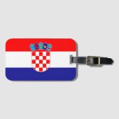 Étiquette À Bagage Étiquette de bagage du drapeau croate (Devant Horizontal)
