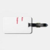 Étiquette À Bagage Étiquette de bagage du guerrier de l'encéphalite a (Dos horizontal)