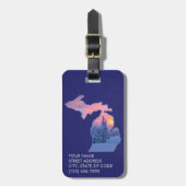 ÉTIQUETTE À BAGAGE ÉTIQUETTE DE BAGAGE DU MICHIGAN (Devant Vertical)