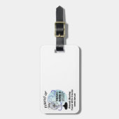 Étiquette À Bagage Étiquette de bagage du monde de voyage (Devant Vertical)