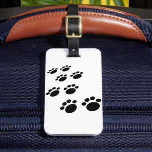 Étiquette À Bagage Étiquette de bagage empreinte de patte de animal d