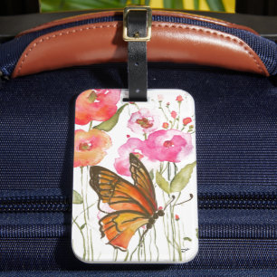 Étiquette À Bagage Étiquette de bagage en acrylique Butterfly Garden